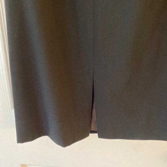 Saks Fifth Ave Vintage? Women’s  Warren Petites Black Crepe Satin Dress sz 6 - Picture 6 of 10